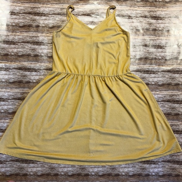 Universal Thread Mustard Yellow A-Line Dress Large - Picture 1 of 5